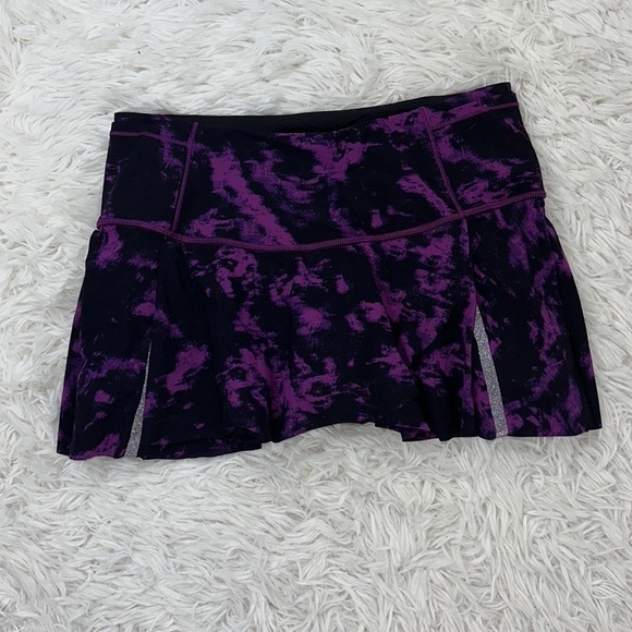 Lululemon Hit Your Stride Skirt Breezie Regal Plum Black / Black - Picture 2 of 10